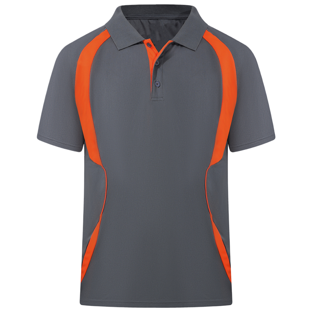 Charcoal & Orange Flex Fit (Men's - 160GSM)