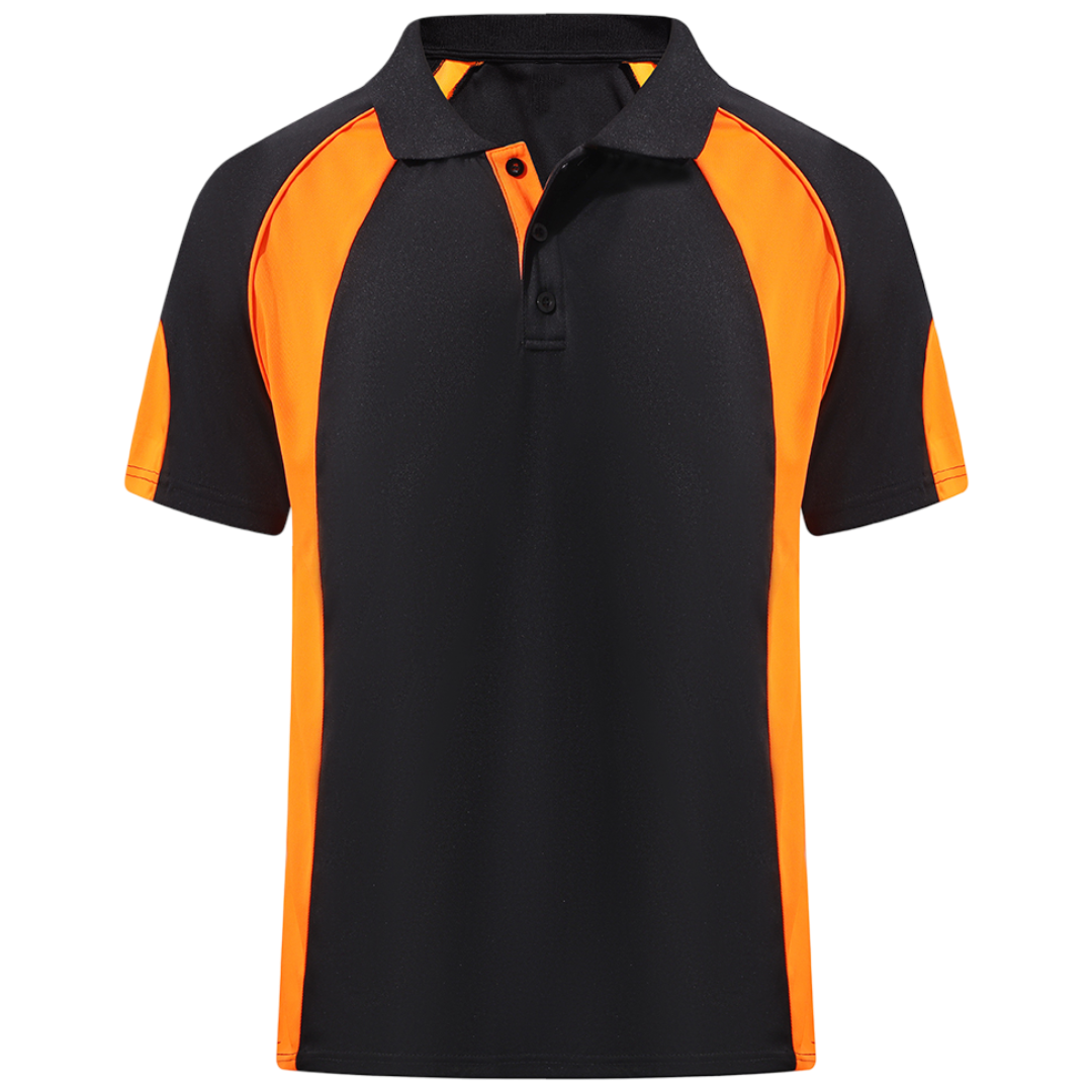 Black & Orange Cool Mesh (Men's - 160GSM)