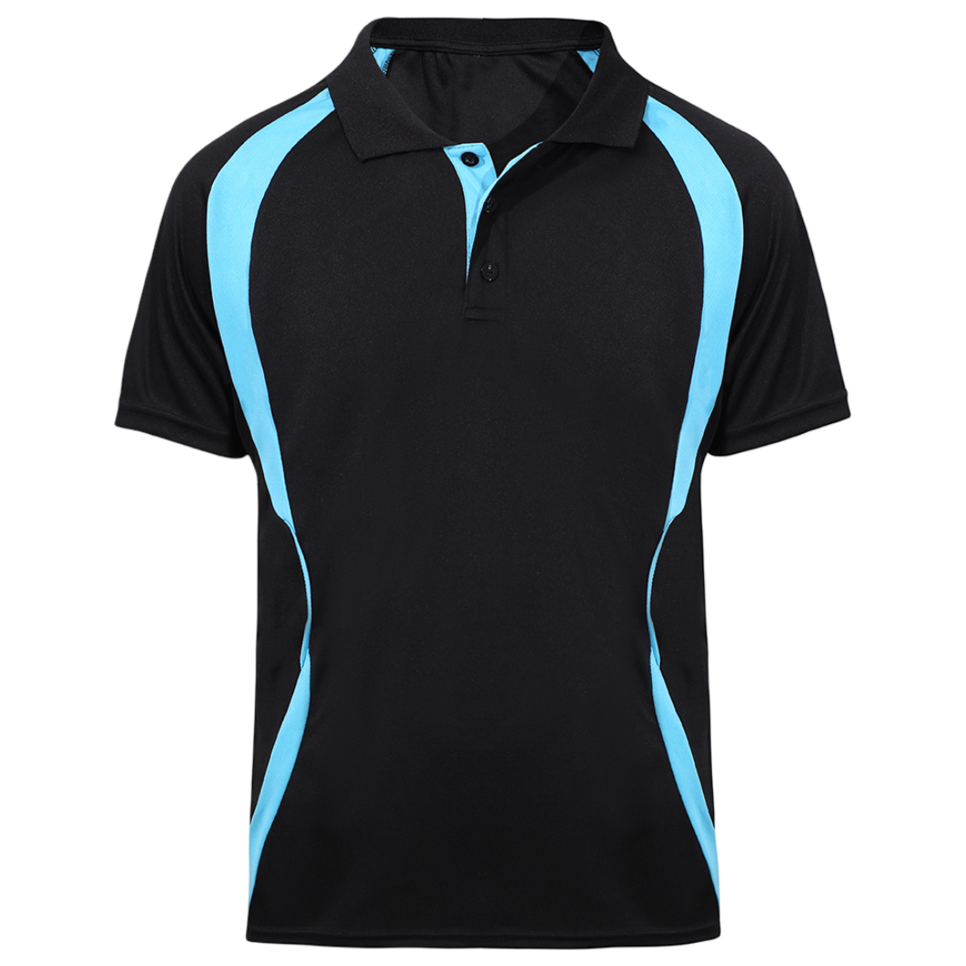 Black & Aqua Flex Fit (Men's - 160GSM)